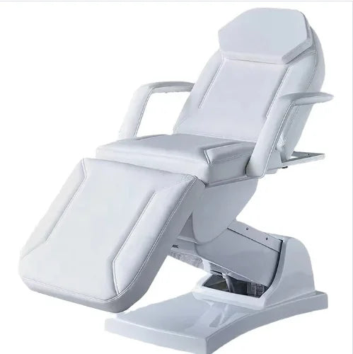 SW Beauty Bed Set Modern White Heavy-Duty Height Adjustable Massage Table for Beauty-Genuine Leather Electric Massage Chair