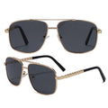 2025 Classic Retro Toad Sunglasses for Men Custom Logo Double Beam Metal Frame Polarized Lens