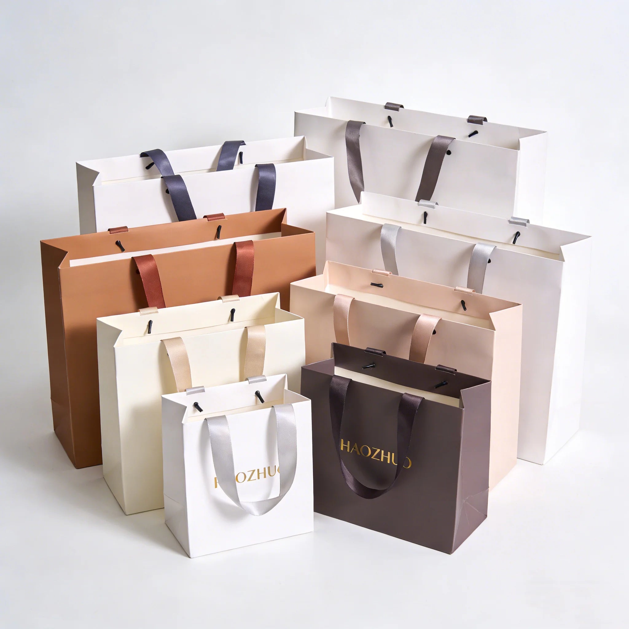 Custom logo Custom Size Printed Craft Packaging Bag for Clothing Shopping Flexo Printing Surface Handling