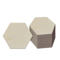 Unfinished 25pcs Eco-Friendly Hexagon Wooden Block Panels Blank Wood Hexagon Framed Boards for Painting Wall Hanging Pouring