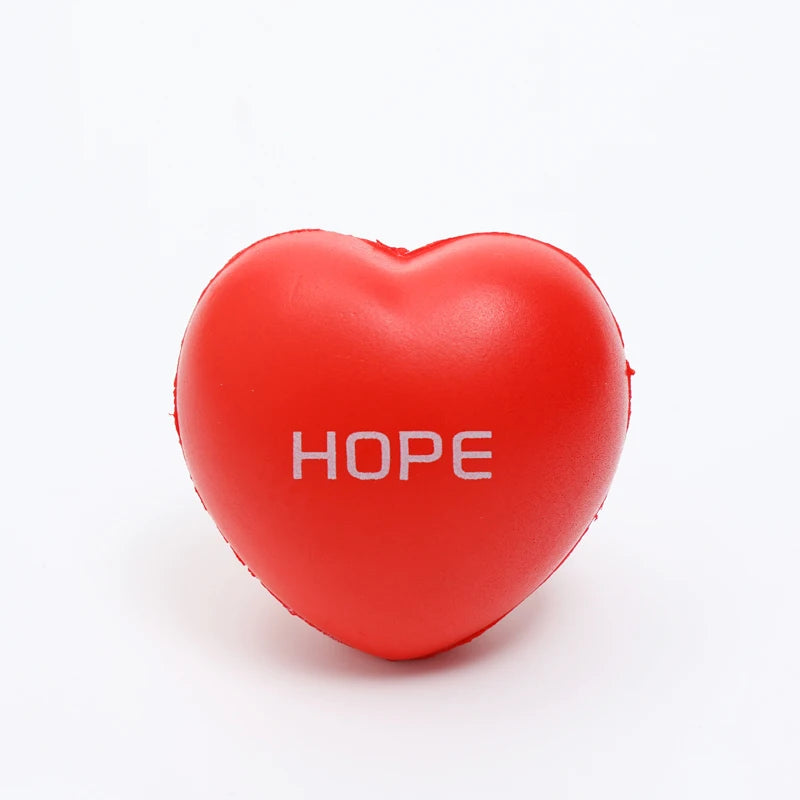 Deskjoy Custom Logo Heart Shape Stress Ball Soft PU Anti-Stress Toy Promotional Antistress Desk Toy