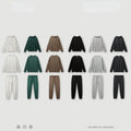 SHINBENE Plus Size Cotton Terry Men's Women's Hoodies and Sweatpants Sets Unisex Oversize Joggers Sets