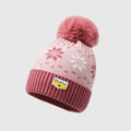 Custom Windproof Cold Weather Knitting Beanie Children Pompom Winter Outdoor Warm Kids Hats