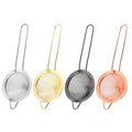 Stainless Steel Rose Gold Silver Black Flour Sifter Sieve Stainless Steel Fine Tea Mesh Strainer Colander Wire Mesh Oil Filter