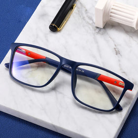 MK24022701 New Fashion Classic Retro Men Square TR90 Anti Blue Light Computer Glasses Eyeglasses Frames for All Face Protect Eye