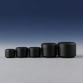 WOGU Matte Black Plastic Creams Skincare Cosmetic Packaging 5g 10g 15g 30g 50g Glossy Black PP Gel Oils Plastic Cream Jars