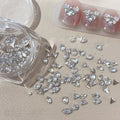 Paso Sico Heart Butterfly 3D Nail Art Jewelry Set Small Accessories Zircon Diamond Rhinestones Flat Bottom Inverted Rhinestones
