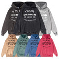 DOVEARK ODM-OEM 420G 100%Cotton Winner American Antique Vintage and Retro Style Embossed Water Washing Men's Pullover Hoodies