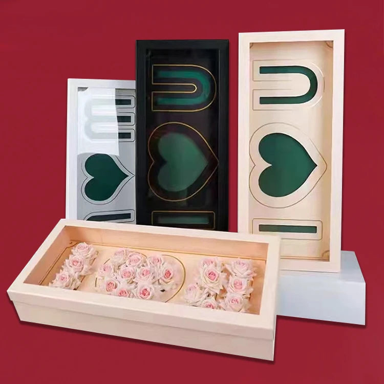 Wholesale Rose Flower Boxes with Foam Luxury Gift Deep love Flower Packing Mom Box for Flowers Big