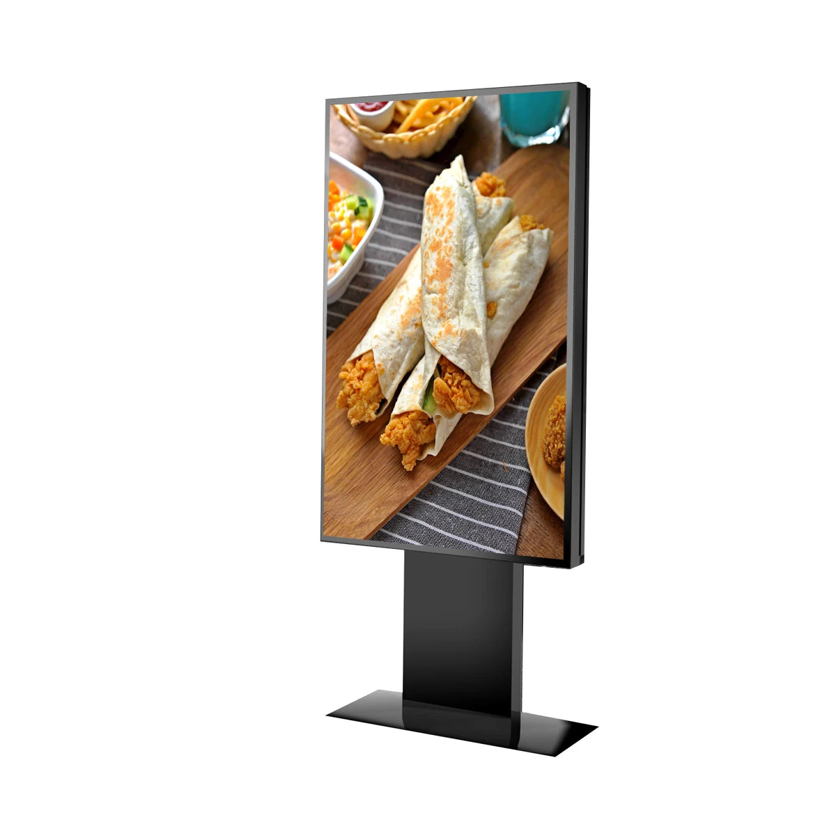 55" Slim 4K Outdoor LCD Touchscreen Advertising Screen IP66 Waterproof Digital Signage 2000cd Brightness Outdoor Advertising