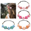 Wholesale Women's Boho Fabric Hair Wreaths Flower Crowns Tiaras for Weddings Parties Brides Bridesmaids Flower Girls Anniversary