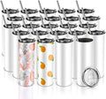 USA Warehouse White Sublimation Tumblers 20oz 30oz Blanks Skinny Matte Tumbler Stainless Steel Sublimation Tumbler