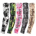 UPF50+ UV Sun Protection Cooling Compression XXL Sports Cycling Fishing Camo Ice Silk Arm Cover Sleeves