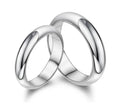 Simple Plain Wedding Band Ring Genuine 925 Sterling Silver Couple Ring