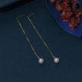Beadsnice 80.0 mm Threader DC Cable Chain With Ring 14K Gold  Drops Wire Long Earring