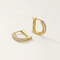 Nagosa Wholesale Jewelry 18k Gold Vermeil 925 Sterling Silver Cubic Zirconia Letter d Hoop Earrings for Women