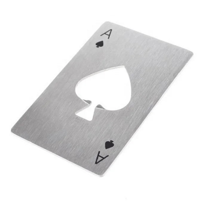 Play Card Shape Stainless Steel Metal Beer Bottle Opener