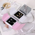 Premium Luxury Magnetic Folding Storage Ring Bracelet Earring Paper Jewelry Gift Box Portable Flip Cover Premium Jewelry Box