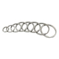 Metal Split Rings Flat-wire Double Loop Keyring 30-38mm Keychain Keys Holder DIY Leather Craft Hardware Stainless Steel