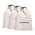 Custom logo Durable Large Drawstring Cotton Dust Bags for Travel Backpack Handbags Shoes
