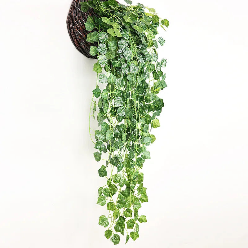 D24 Artificial Ivy Leaves Vine Begonia Garland Plants Vine Plants Greeny Chain Wall Hanging Leaves Rattan