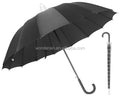 27-Inch 16K Waterproof No Drip Umbrella with Plastic Cover Black & Many Colors Option Large Size Product Category