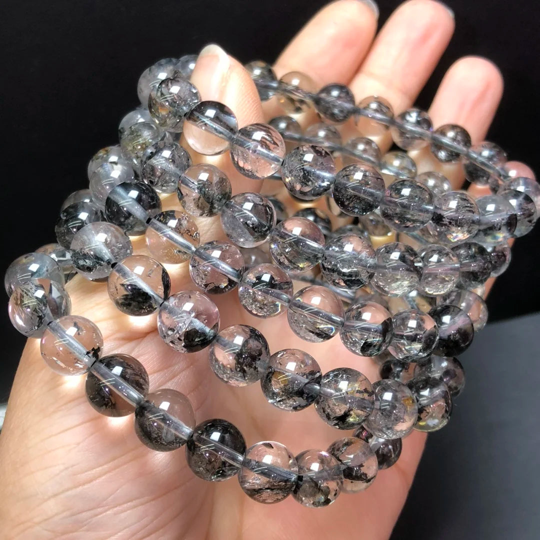Hot Sale Polished Herkimer Diamond Bracelet Natural Crystal Gemstone Jewelry for Women Healing Stone Gift