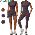Wholesale Slim Fit Women Yoga Set Workout Sportswear Gym Clothing Fitness Crop Top High Waist Leggings Sports Suits