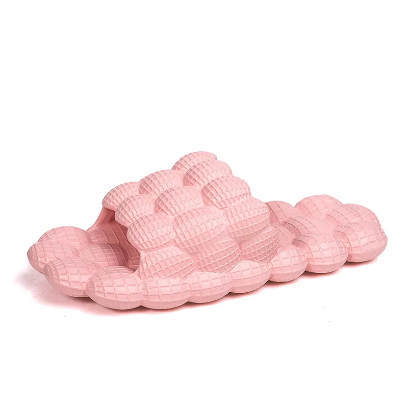 Greatslides Comfy Home Slippers Custom LogoBathroom Eva Slippers Bubble Slides RedChinese Bubble Slippers for Women