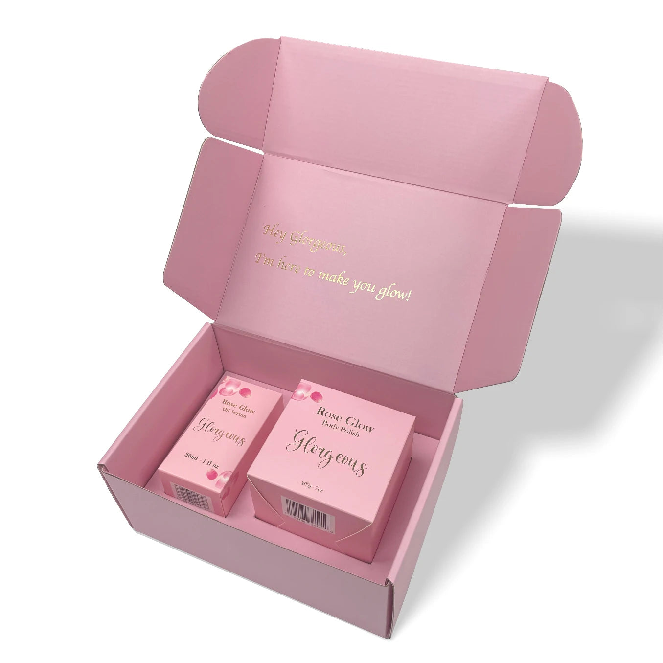 Elegant Skincare Mailer Packaging Box pink Shipping Boxes for Beauty Products