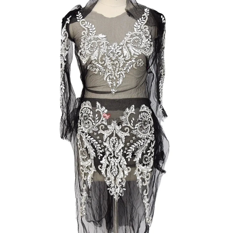 Bling Shining Full Dress Crystal Beaded Rhinestone Evening Bridal Dress WDP-261