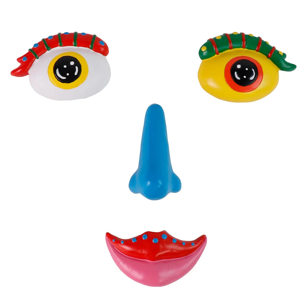 Colorful Resin Face Tree Mold Hand-painted Irregular Shape Fashion Theme Eco-Friendly Handmade Outdoor/Indoor Garden Decor Art