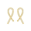 925 Sterling Silver Gold Plated Cute Cross Shape Zircon Stud Earrings for Women-New Arrivals Anniversary & Party Gift