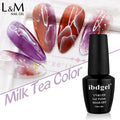 Ibdgel New Arrival Transparent clear Milk Tea Color 15ml Fashion Organic Uv Nail Gel Polish