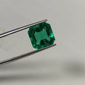 Synthetic Lab Created Colombia Green Emerald Stone Hydrothermal  12x12mm 6cts Asscher Cut Emerald Stone Price Per Carats