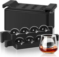 2 Inch Crystal Clear Ice Tray Bubble Free 8 Ball Sphere Mold Whiskey Ice Ball Maker Durable BPA Free Silicone Clear Ice Maker