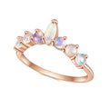 OL1029 Abiding Jewelry Factory Wholesale Rose Gold Plated 925 Sterling Silver Women Rings With Natural African Opal Stone