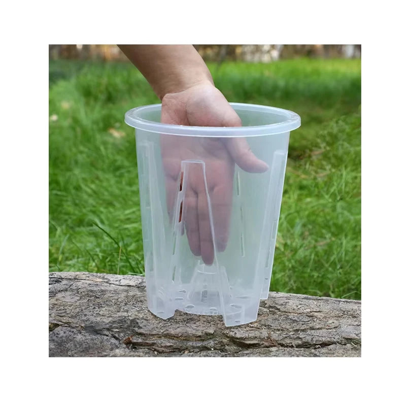 Garden Orchid Flower Planter Plastic Plant Pot Nursery Pot Clear Orchid Pot