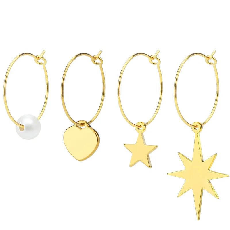 2026 Trendy Women's Gold Plated Fine Hoop Earrings Customizable Charm Fashion Earrings for Ladies