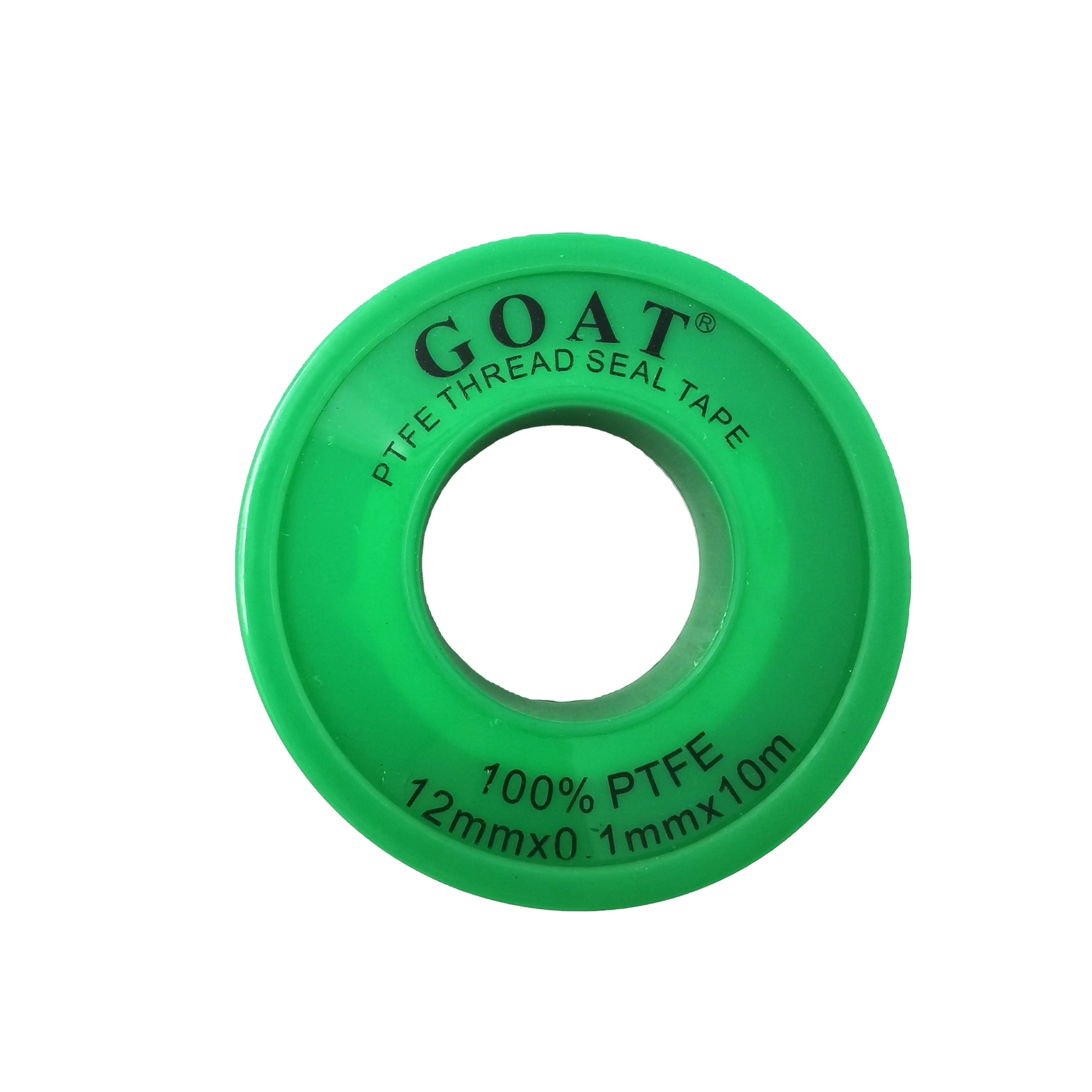 Factory Price 12mm White 100% PTFE Thread Seal Tape Goat Brand ISO 9001 Certified