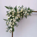 Wedding Arch Flowers  Rustic Artificial Floral Swag for Lintel Green Leaves Rose Peony  Door Wreath Home Decoration