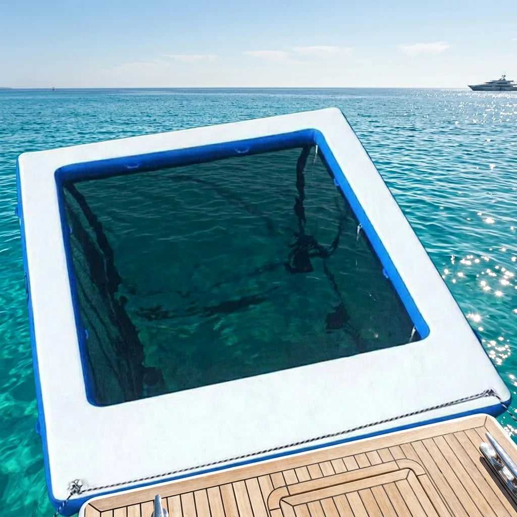 Hot Selling Inflatable Floating Yacht Pool Inflatable Ocean Swimming Pool Inflatable Floating Sea Pool With Net for Boat