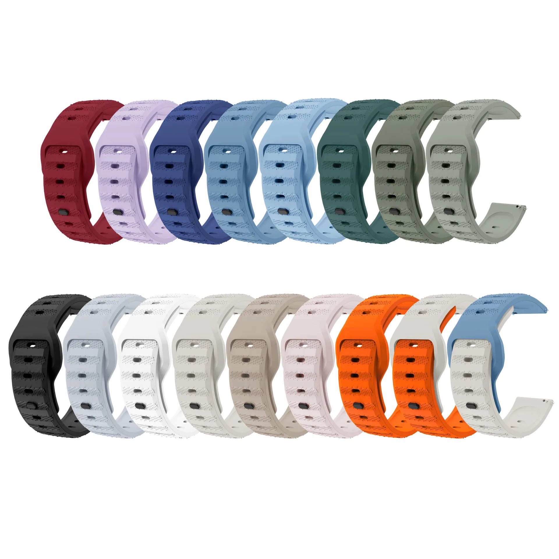 ShanHai 22 20 18 16 12mm Silicone Band for Samsung Watch 6/5/4 40 44mm for Huawei Watch 4/3/GT3/2 Pro Amazfit GTR 4/GTS 4 Strap