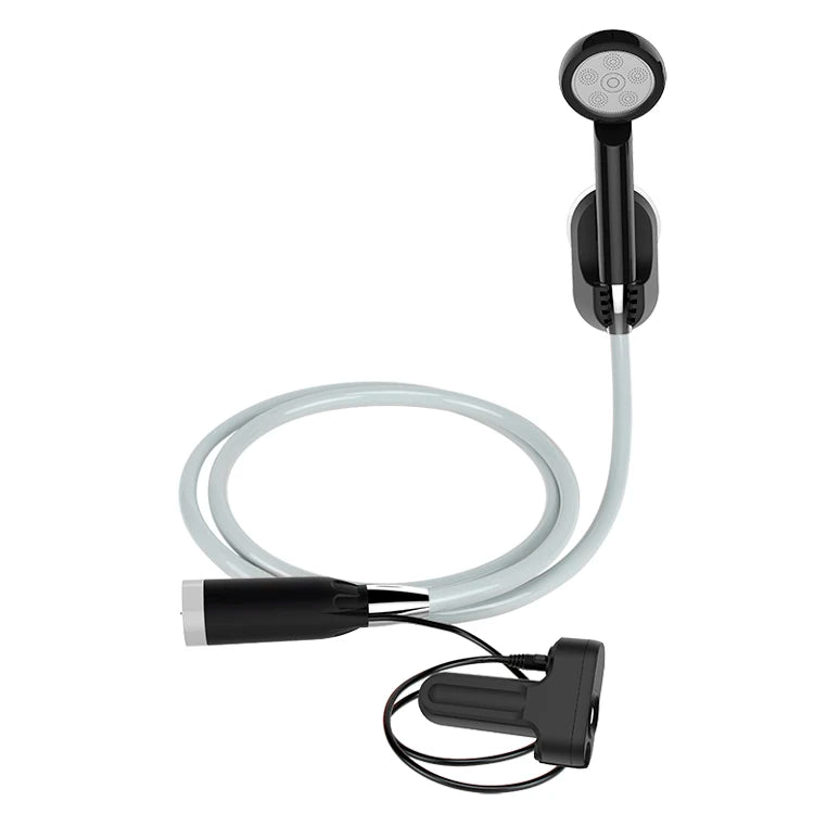 Portable Outdoor Shower Camping Shower Set 3.7V 2200mAh Rechargeable Battery 2.5L/min Water Flow 6m Hose Gentle Pressure On/Off