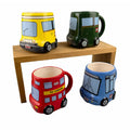 Classic Modern Car-Shaped Porcelain Mug with Unique Double Decker Bus Design Eco-Friendly Customizable Color & Logo Party Use MegaBDM