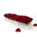 Customized OEM Modern Designs Weeding Table Acrylic Plastic Rectangular Floral Centerpiece Low Floral Acrylic Rose Box