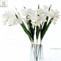 Hot Selling Artificial Freesia Orchid Flower Real Touch Home Decoration Table Center Piece Wedding Floral Bouquet