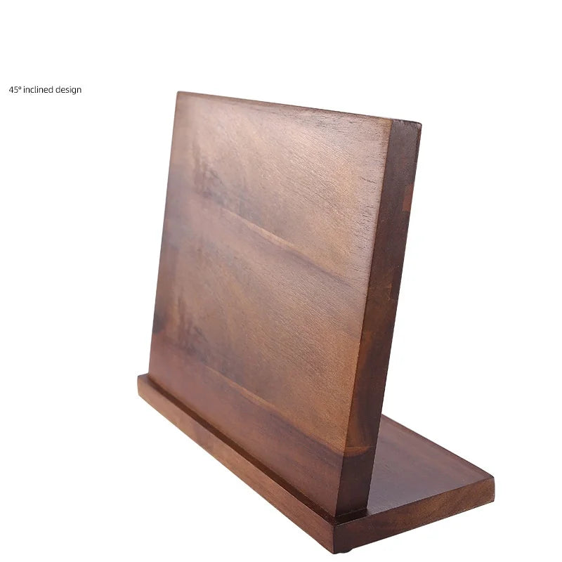 Convenient Daily Use Natural Acacia Wood Magnetic Kitchen Knife Stand Blocks & Roll Bags Product Type