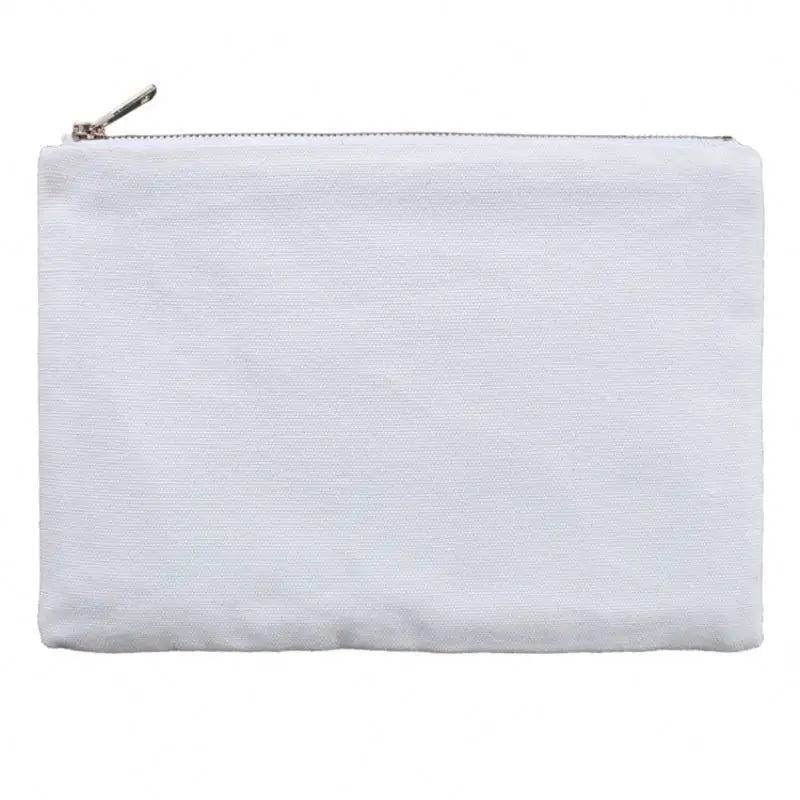 Custom Printed Unbleached Zipper Jute Makeup Pouch With Logo