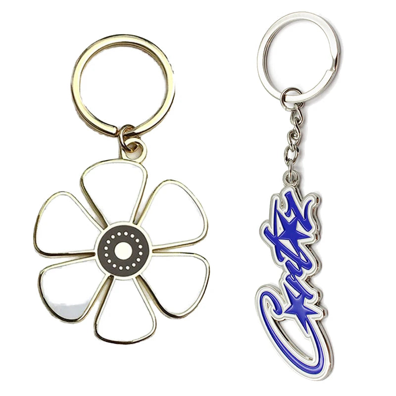 Manufacturer Logo 2D 3D Personalized Soft Hard Key Chain Charm Custom Metal Key Holder Cartoon Anime Enamel Keychain